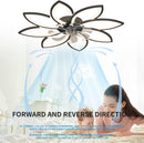 Modern Ceiling Light Fan, Low Profile, 6 Wind Speed, 3 Color (90cm, Black) - NuSea