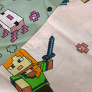 MOJANG Minecraft Reversible Cotton Boys Girls Quilt Cover Set Single - NuSea