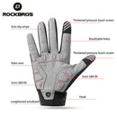 MTB Gloves Medium for Mountain Road Bike Breathable Winter Autumn Spring Cycling Camping Running Outdoor Sport Rockbros - NuSea