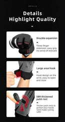 MTB Heated Gloves Large for Mountain Road Bike Breathable Winter Autumn Cycling Camping Running Outdoor Sport Rockbros - NuSea