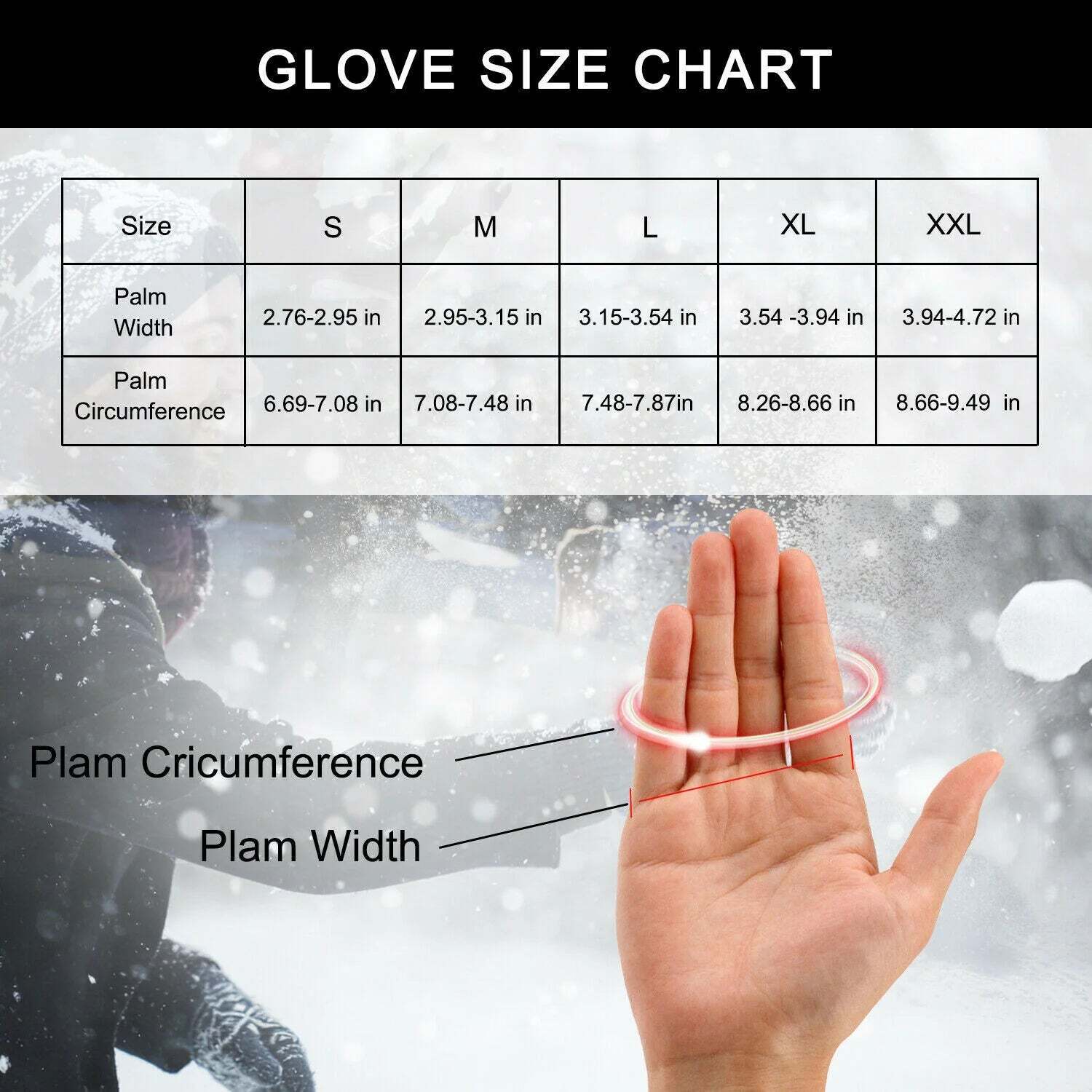 MTB Heated Gloves Large for Mountain Road Bike Breathable Winter Autumn Cycling Camping Running Outdoor Sport Rockbros - NuSea