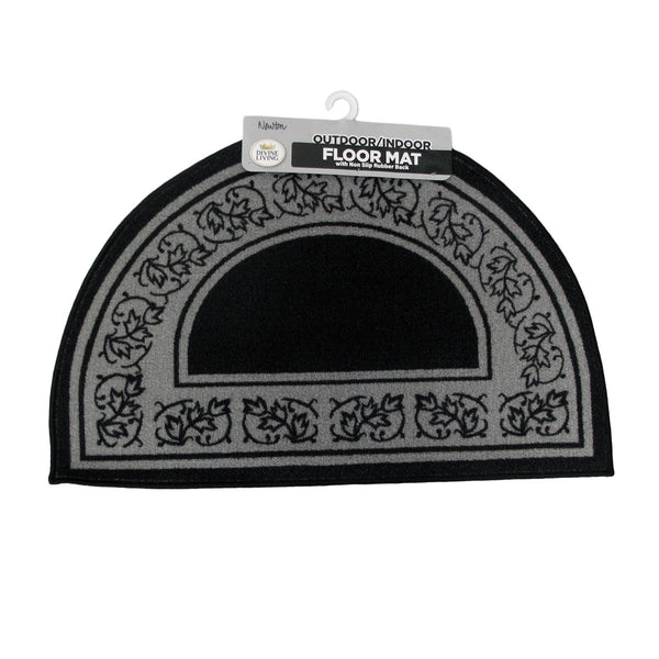 Newton Half Moon Floor Mat 50 x 80cm Black - NuSea