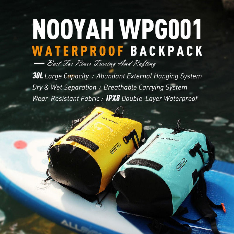 NOOYAH IPX8 Waterproof Bike Cycle Outdoor Sports Backpack Double - Layer Waterproof Bag MINT GREEN - NuSea