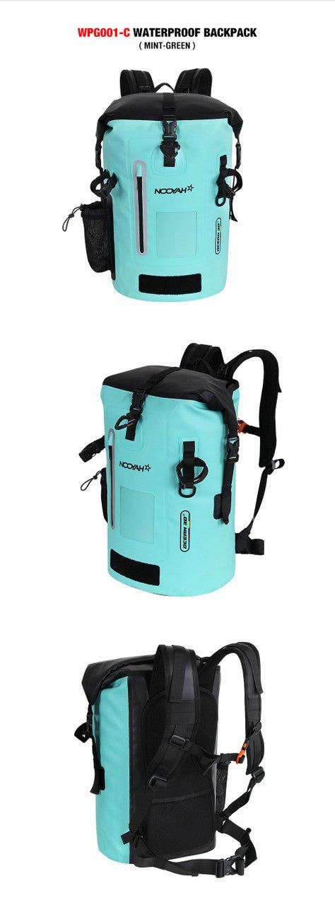 NOOYAH IPX8 Waterproof Bike Cycle Outdoor Sports Backpack Double - Layer Waterproof Bag MINT GREEN - NuSea