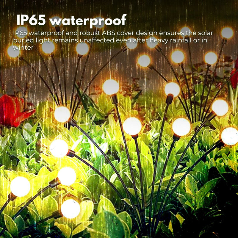 NOVEDEN 3 Pieces Solar Powered Firefly Lights (Warm) - NuSea