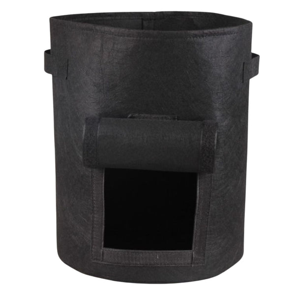 NOVEDEN 5 Packs 10 Gallon Plant Grow Bags with Window Flap (Black) - NuSea