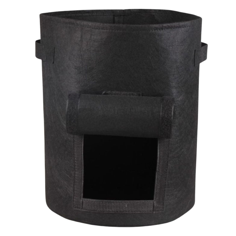 NOVEDEN 5 Packs 7 Gallon Plant Grow Bags with Window Flap (Black) - NuSea