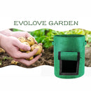 NOVEDEN 5 Packs 7 Gallon Plant Grow Bags with Window Flap (Dark Green) - NuSea