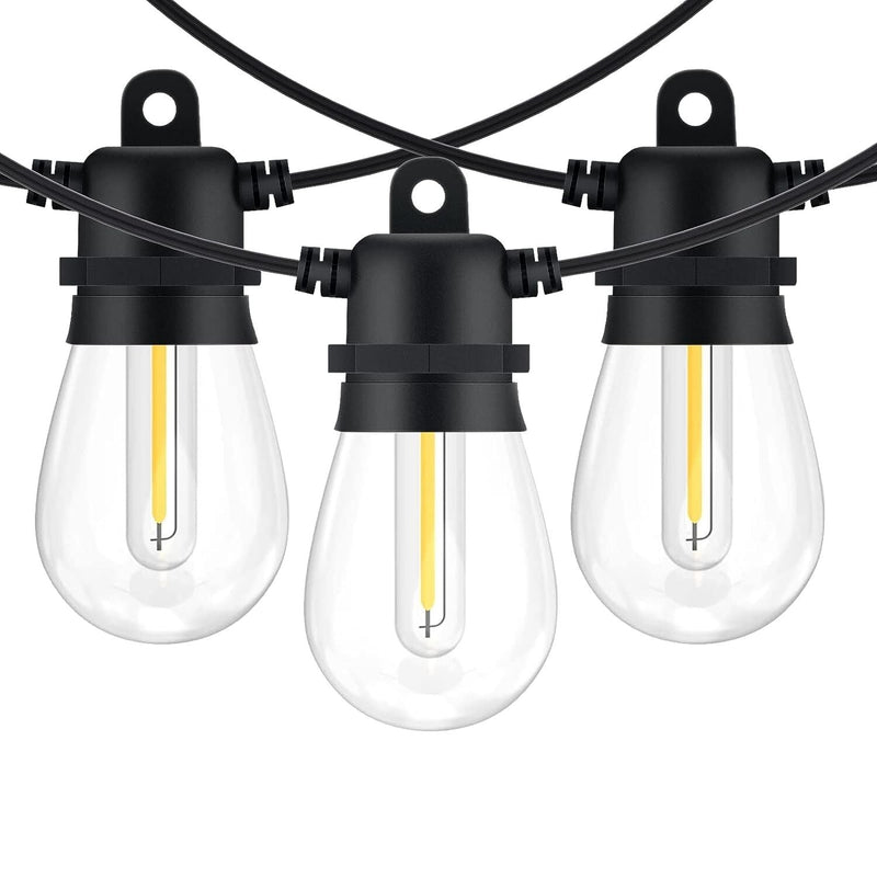 NOVEDEN 53FT 15+1 Bulbs LED Outdoor String Lights Garden Party Decoration - NuSea