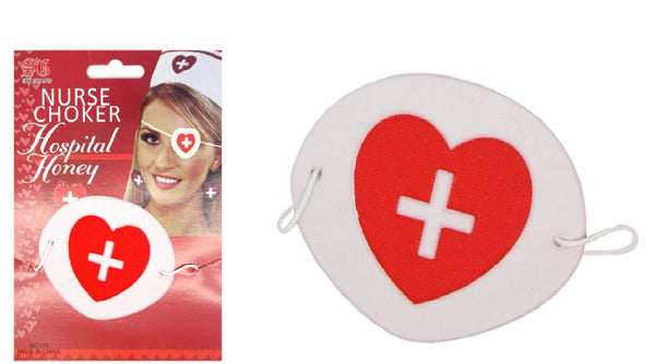 NURSE EYEPATCH Fancy Dress Hospital Heart Costume Ladies Doctor Party - NuSea