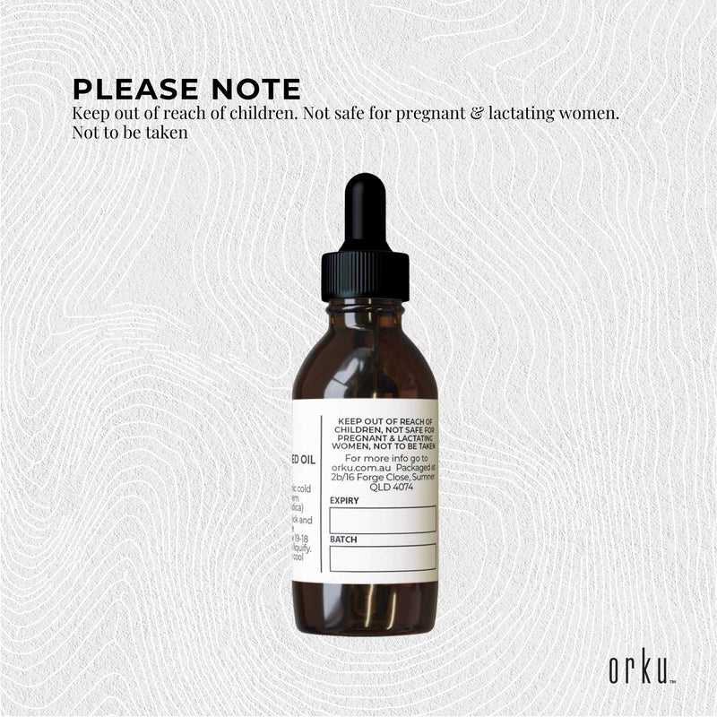 Orku 25ml Organic Neem Seed Oil - Debitterised Cold Pressed Azadirachtin Indica - NuSea