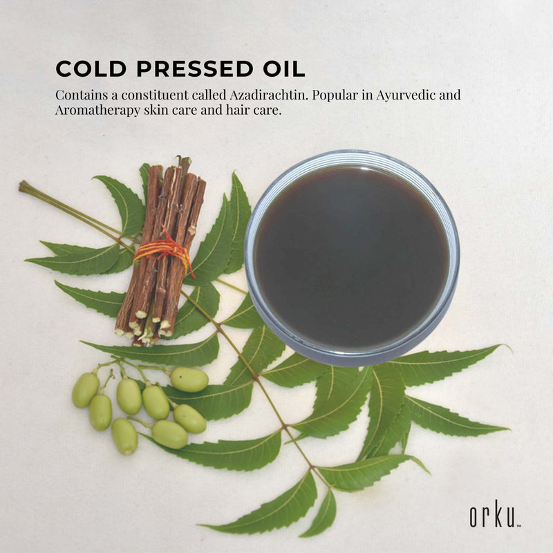 Orku 30ml Organic Neem Seed Oil - Debitterised Cold Pressed Azadirachtin Indica - NuSea