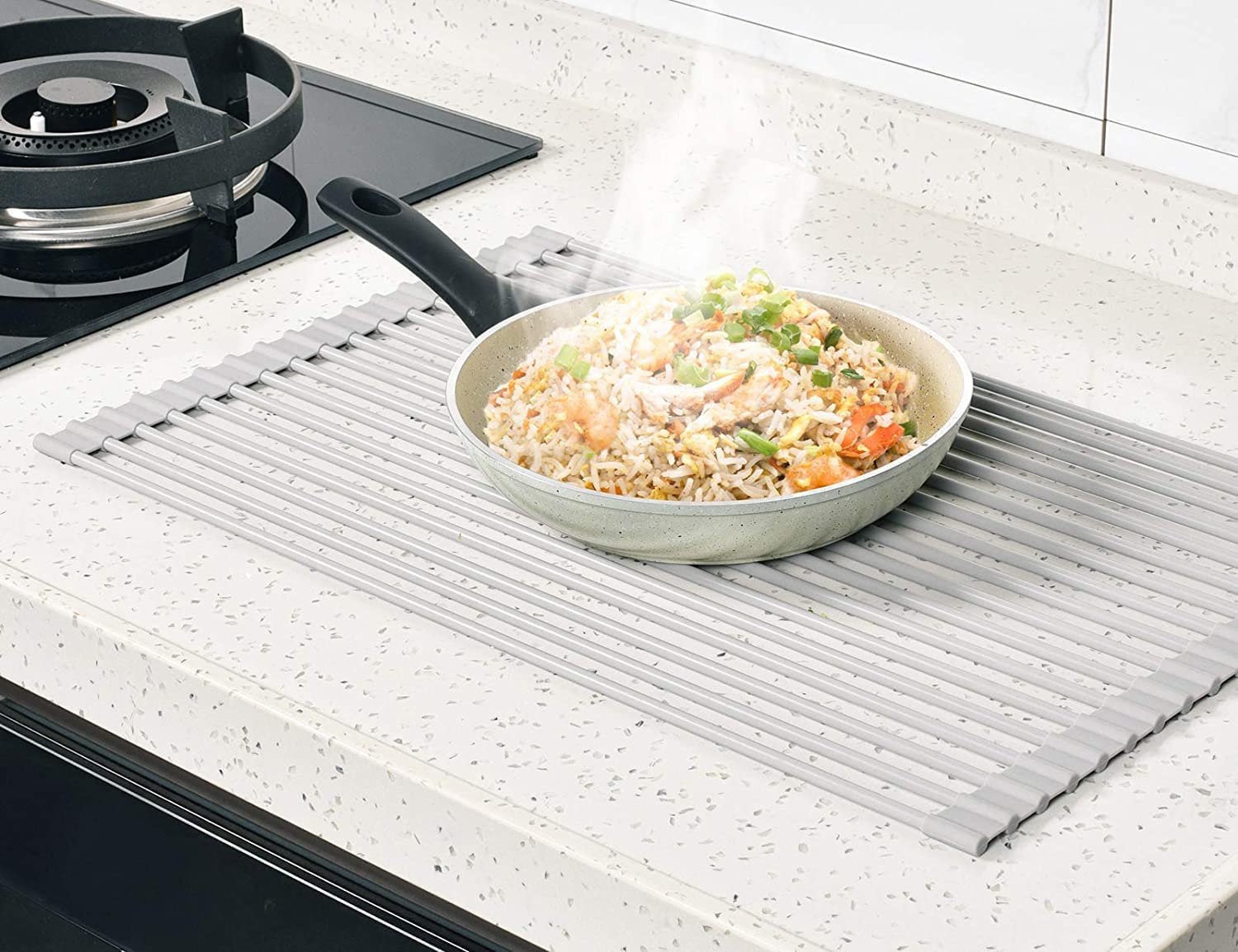 Over The Sink Multipurpose Roll - Up Dish Drying Rack (52 x 33 cm) - NuSea