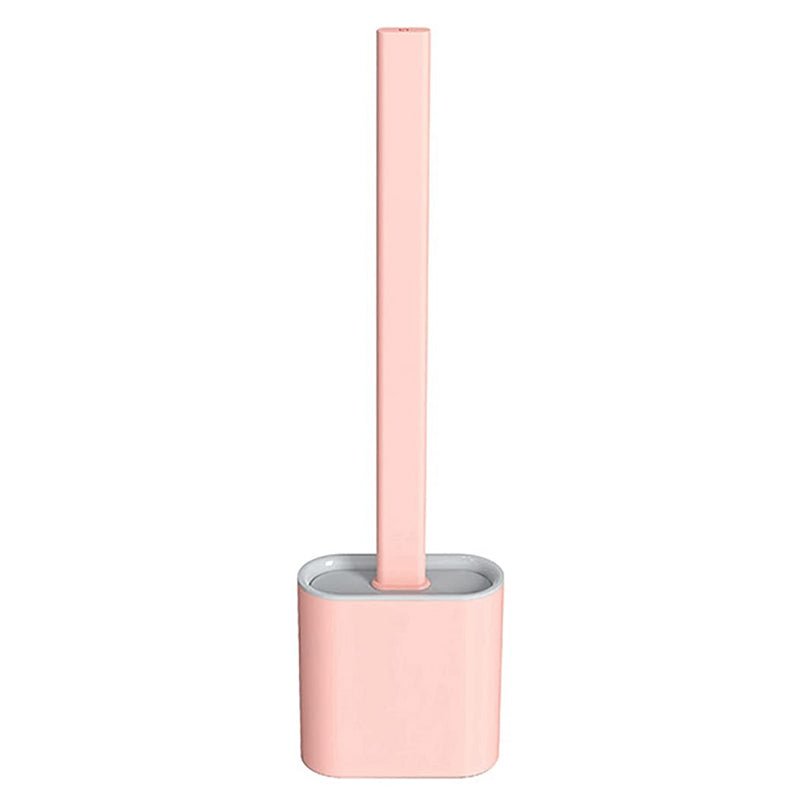 Pack of 2 Bathroom Silicone Bristles Toilet Brush with Holder Brush Set - NuSea
