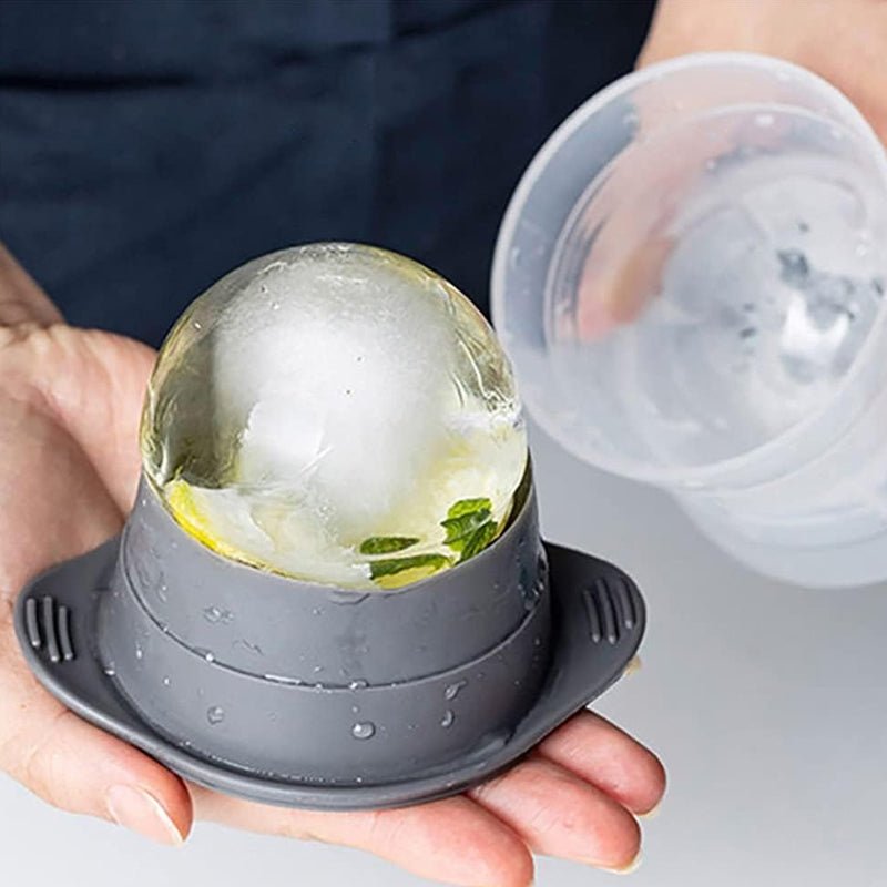 Pack of 2 Sphere Shape Ice Molds Quick Release Ice Ball Maker for Cocktail - NuSea