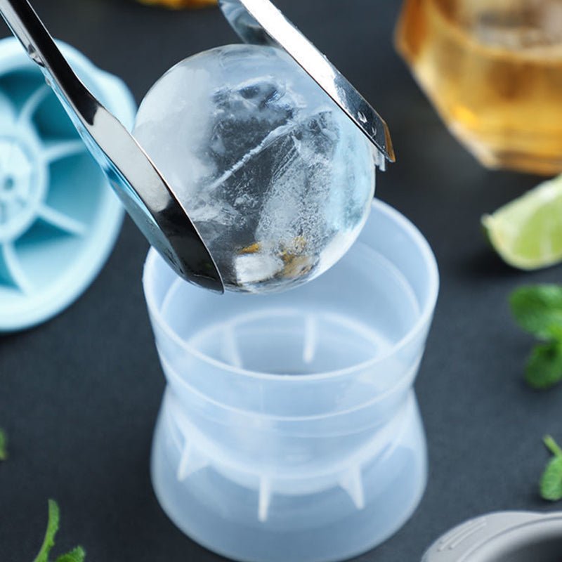 Pack of 2 Sphere Shape Ice Molds Quick Release Ice Ball Maker for Cocktail - NuSea