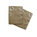 Pair of Blockout Embossed Eyelet Leaf Curtains Coffee - NuSea