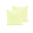 Pair of Polyester Cotton European Pillowcases Buttercup - NuSea