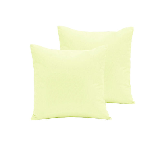 Pair of Polyester Cotton European Pillowcases Buttercup - NuSea