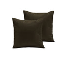 Pair of Polyester Cotton European Pillowcases Chocolate - NuSea
