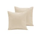 Pair of Polyester Cotton European Pillowcases Ecru - NuSea