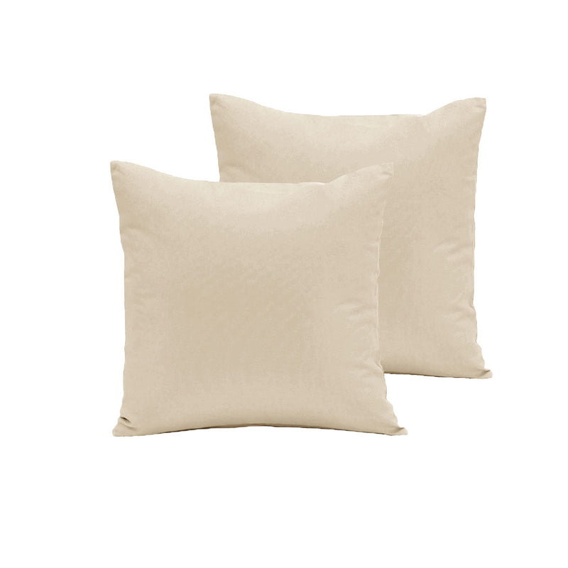 Pair of Polyester Cotton European Pillowcases Ecru - NuSea