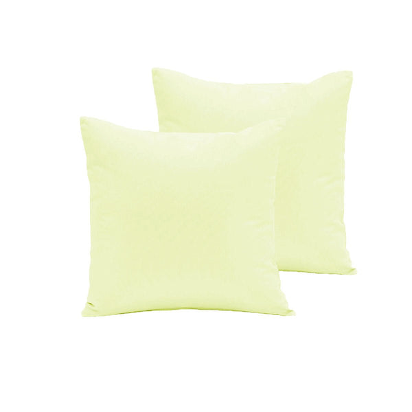 Pair of Polyester Cotton European Pillowcases Ivory - NuSea