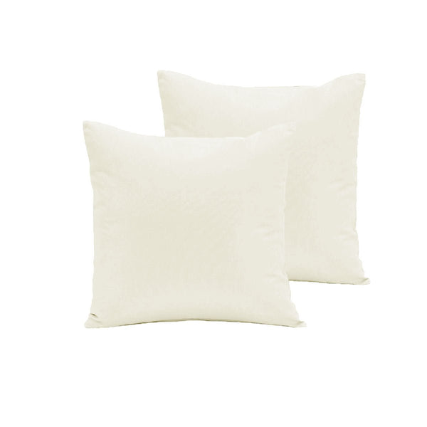 Pair of Polyester Cotton European Pillowcases Off White - NuSea