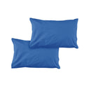 Pair of Solid Colour Microfiber Standard Pillowcases 48x73cmx15cm (Flap) Pacific - NuSea