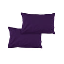 Pair of Solid Colour Microfiber Standard Pillowcases 48x73cmx15cm (Flap) Purple - NuSea