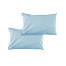 Pair of Solid Colour Microfiber Standard Pillowcases 48x73cmx15cm (Flap) Sky - NuSea