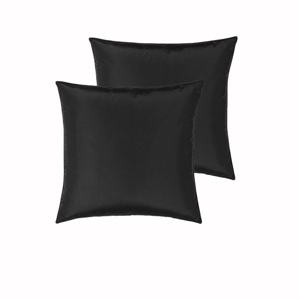 PepperMIll Satin European Pillowcases ( Pair ) BLACK - NuSea
