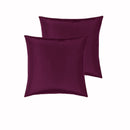 PepperMIll Satin European Pillowcases ( Pair ) BURGUNDY - NuSea