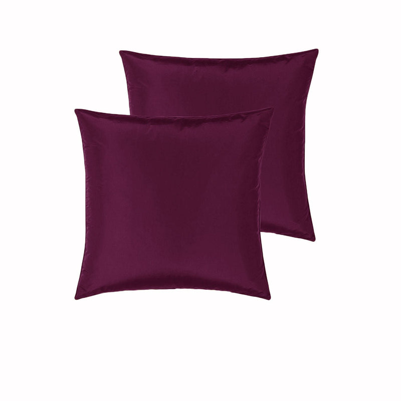 PepperMIll Satin European Pillowcases ( Pair ) BURGUNDY - NuSea