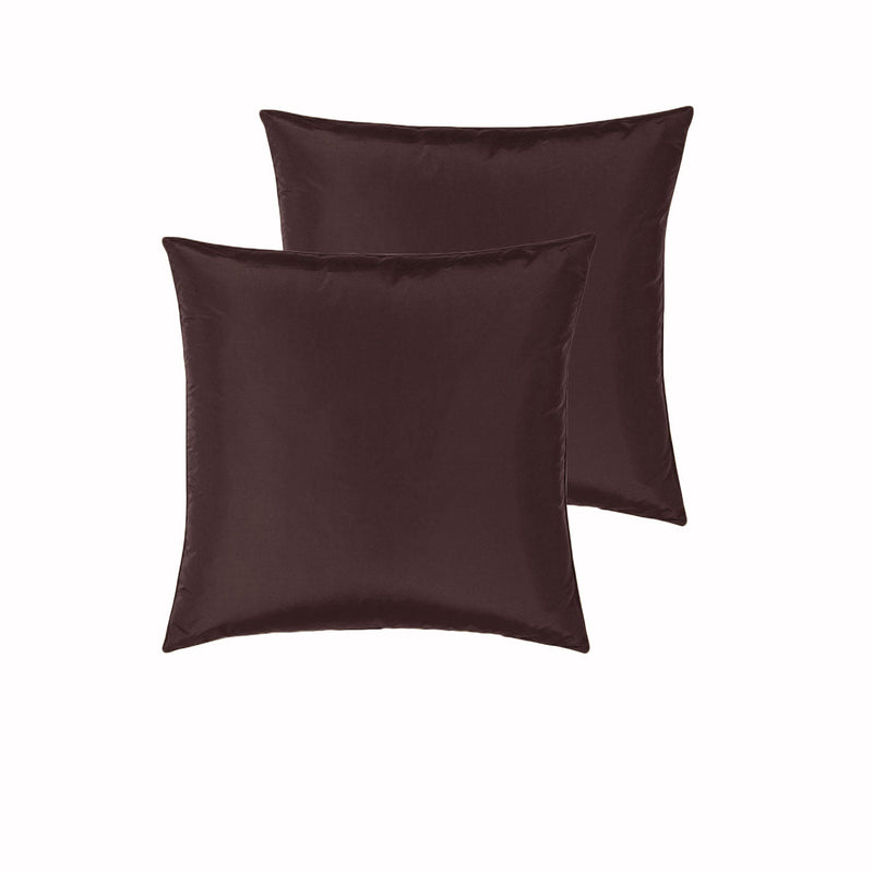 PepperMIll Satin European Pillowcases ( Pair ) CHOCOLATE - NuSea