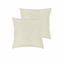 PepperMIll Satin European Pillowcases ( Pair ) IVORY - NuSea