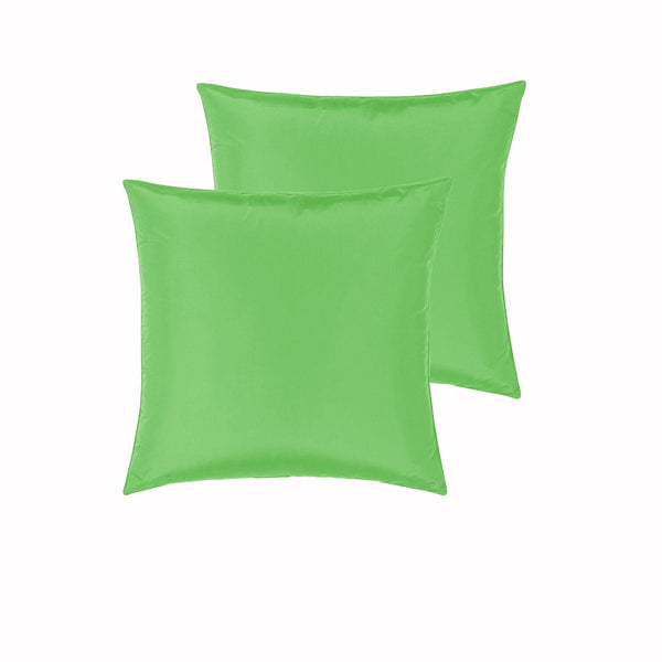PepperMIll Satin European Pillowcases ( Pair ) LIME - NuSea