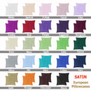 PepperMIll Satin European Pillowcases ( Pair ) LIME - NuSea