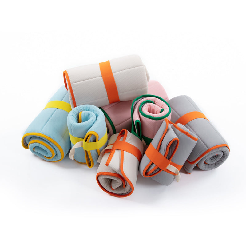 Pet Dog Cooling Mat Non - Slip Travel Roll Up Cool Pad Bed Outdoor M BLUE - NuSea