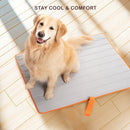 Pet Dog Cooling Mat Non - Slip Travel Roll Up Cool Pad Bed Outdoor M BLUE - NuSea