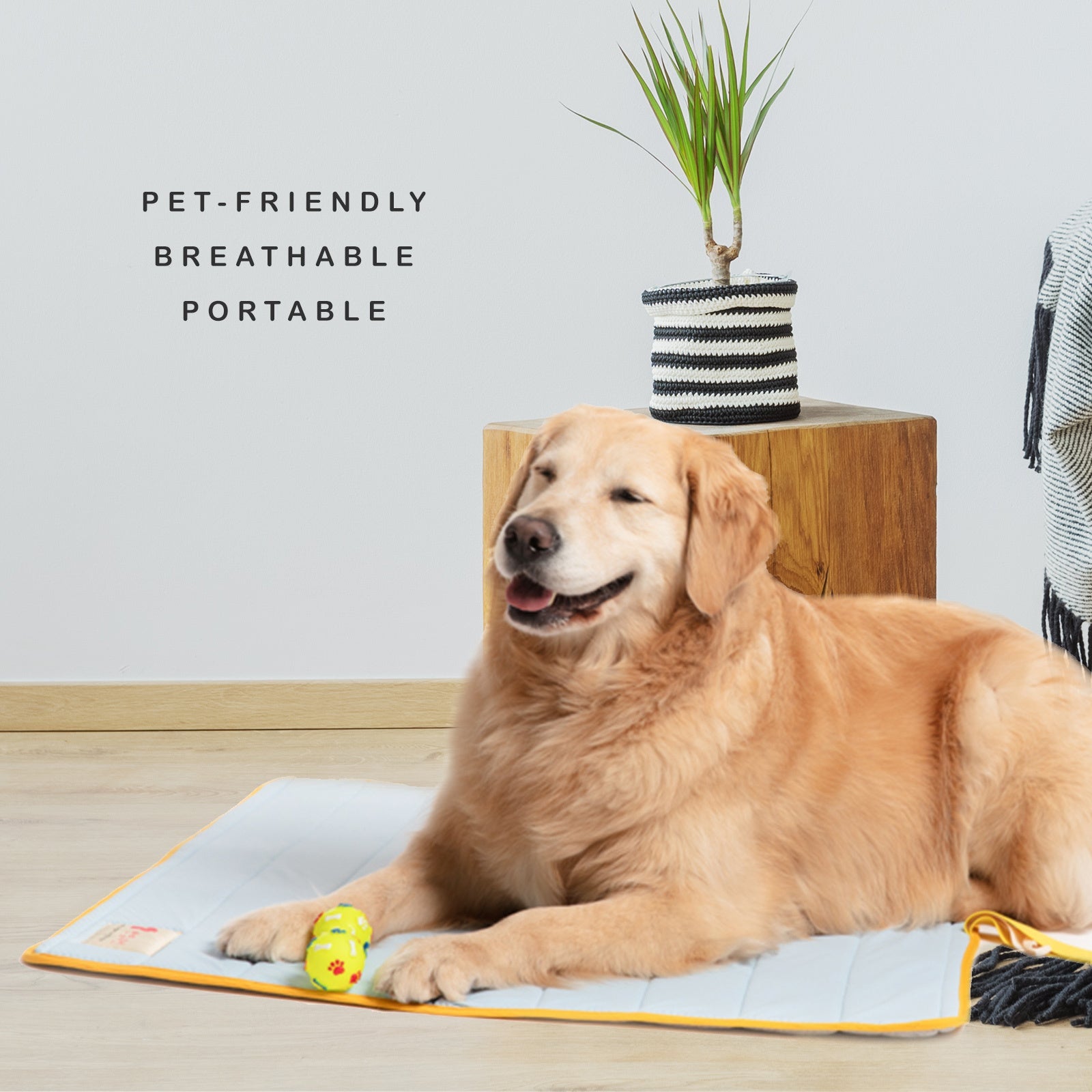 Pet Dog Cooling Mat Non - Slip Travel Roll Up Cool Pad Bed Outdoor M BLUE - NuSea