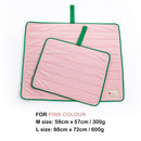Pet Dog Cooling Mat Non - Slip Travel Roll Up Cool Pad Bed Outdoor M PINK - NuSea