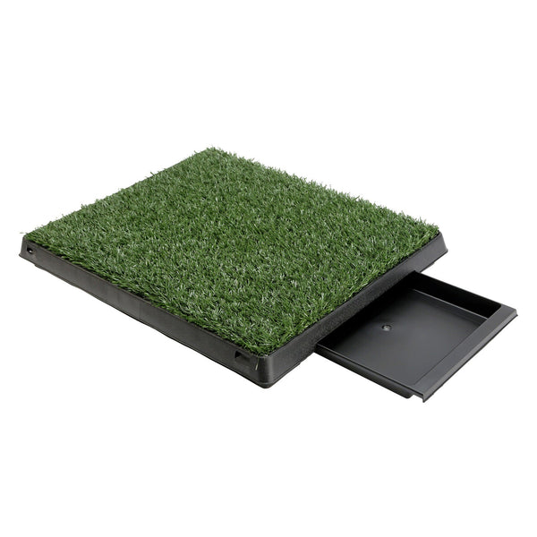 Pet Dog Potty Tray Training Toilet + 1 Grass Mat 63cm x 50cm - NuSea