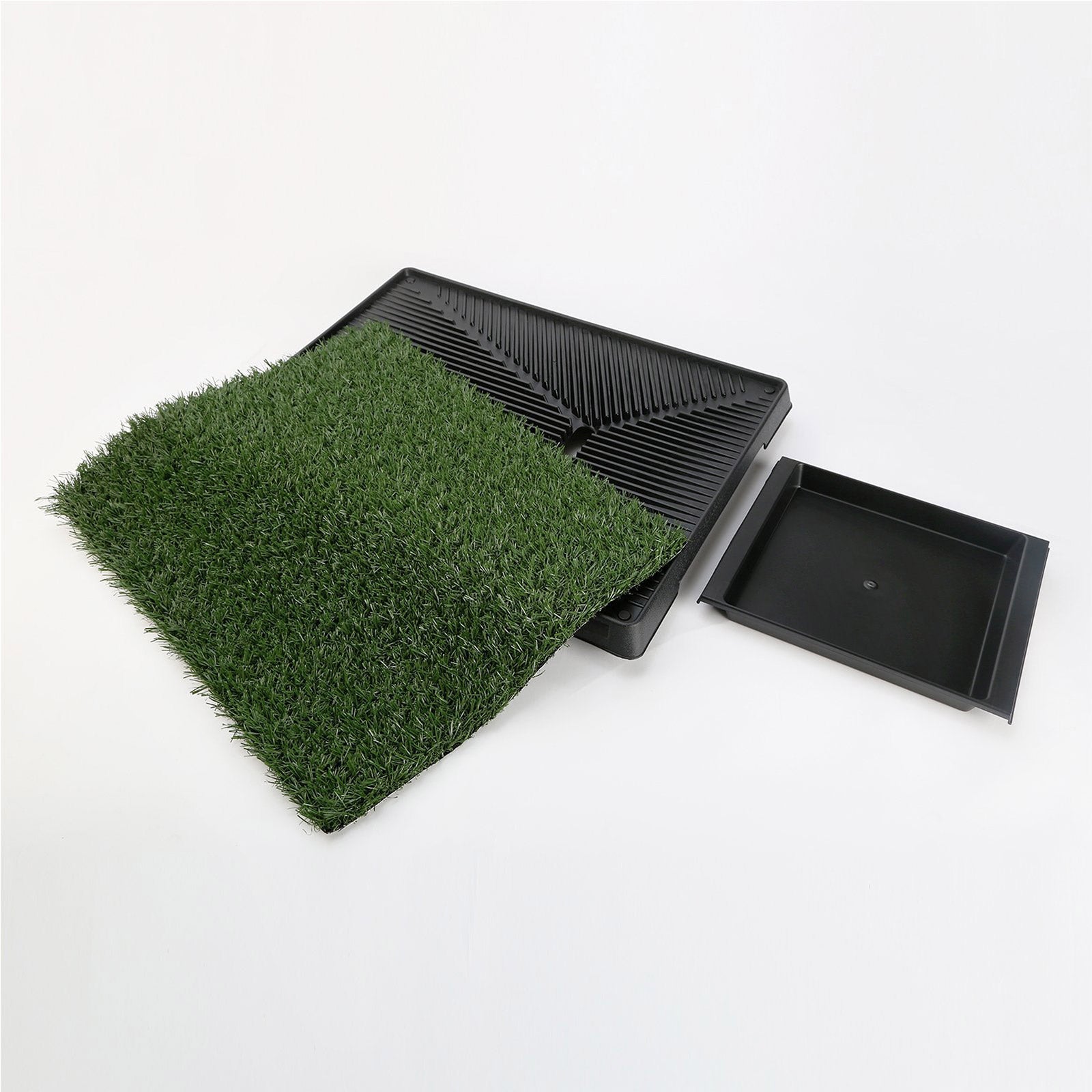 Pet Dog Potty Tray Training Toilet + 1 Grass Mat 63cm x 50cm - NuSea