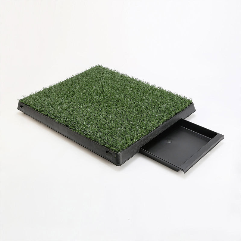 Pet Dog Potty Tray Training Toilet + 1 Grass Mat 63cm x 50cm - NuSea