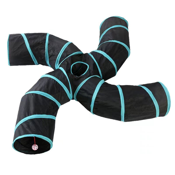 Pet Foldable Funny Exercise 4 - Way Tunnel Play Toy - NuSea