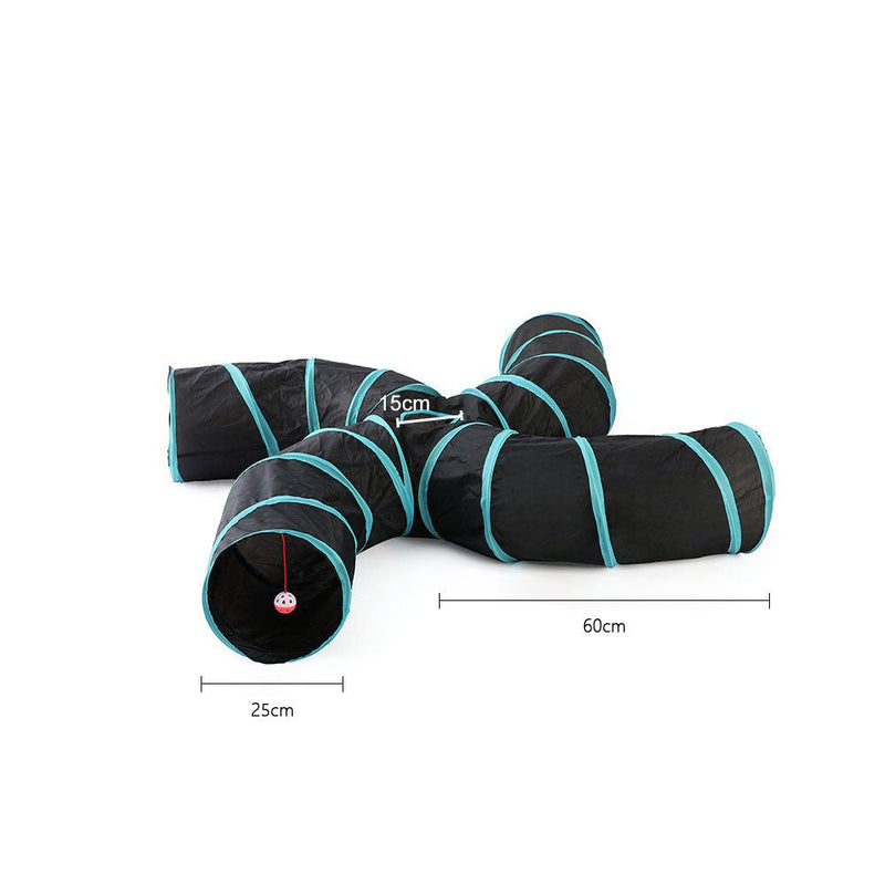 Pet Foldable Funny Exercise 4 - Way Tunnel Play Toy - NuSea