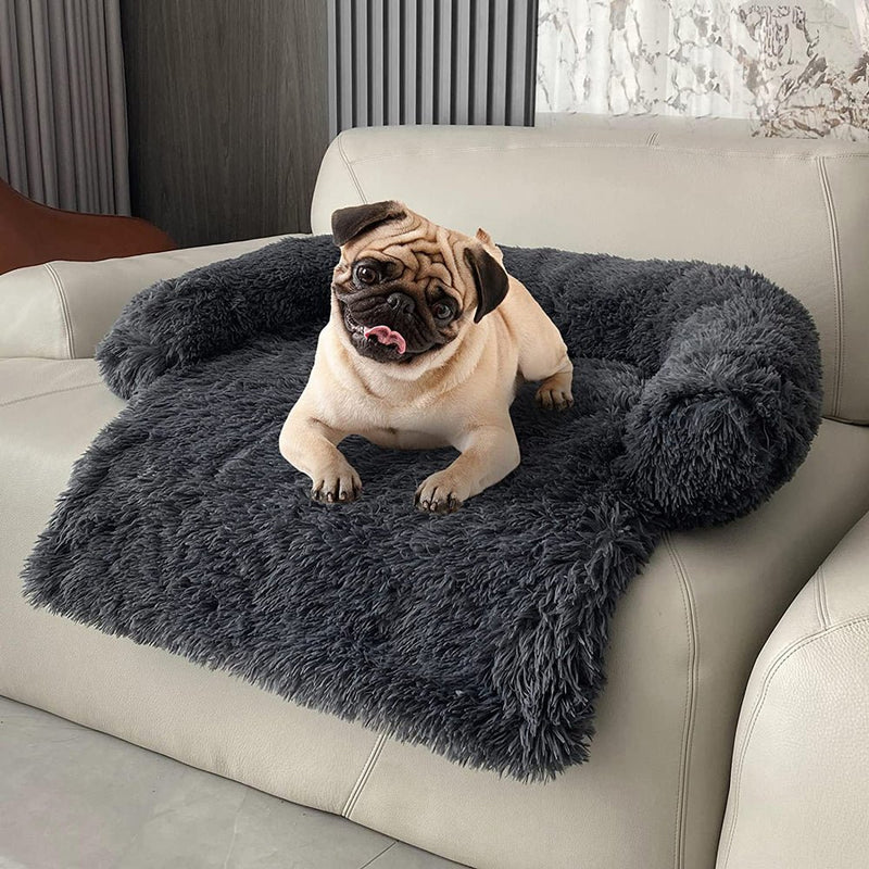 PETSWOL Calming Pet Bed - Fluffy Plush Dog Mat for Comfort and Furniture Protection - NuSea