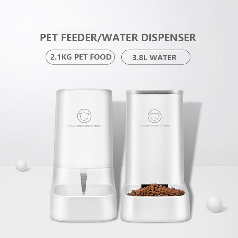 PETSWOL Cat Dog Feeder and Waterer - Self - Dispensing Automatic Pet Feeders - NuSea
