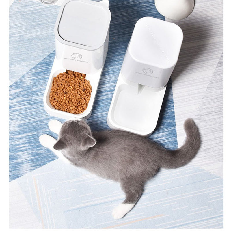 PETSWOL Cat Dog Feeder and Waterer - Self - Dispensing Automatic Pet Feeders - NuSea